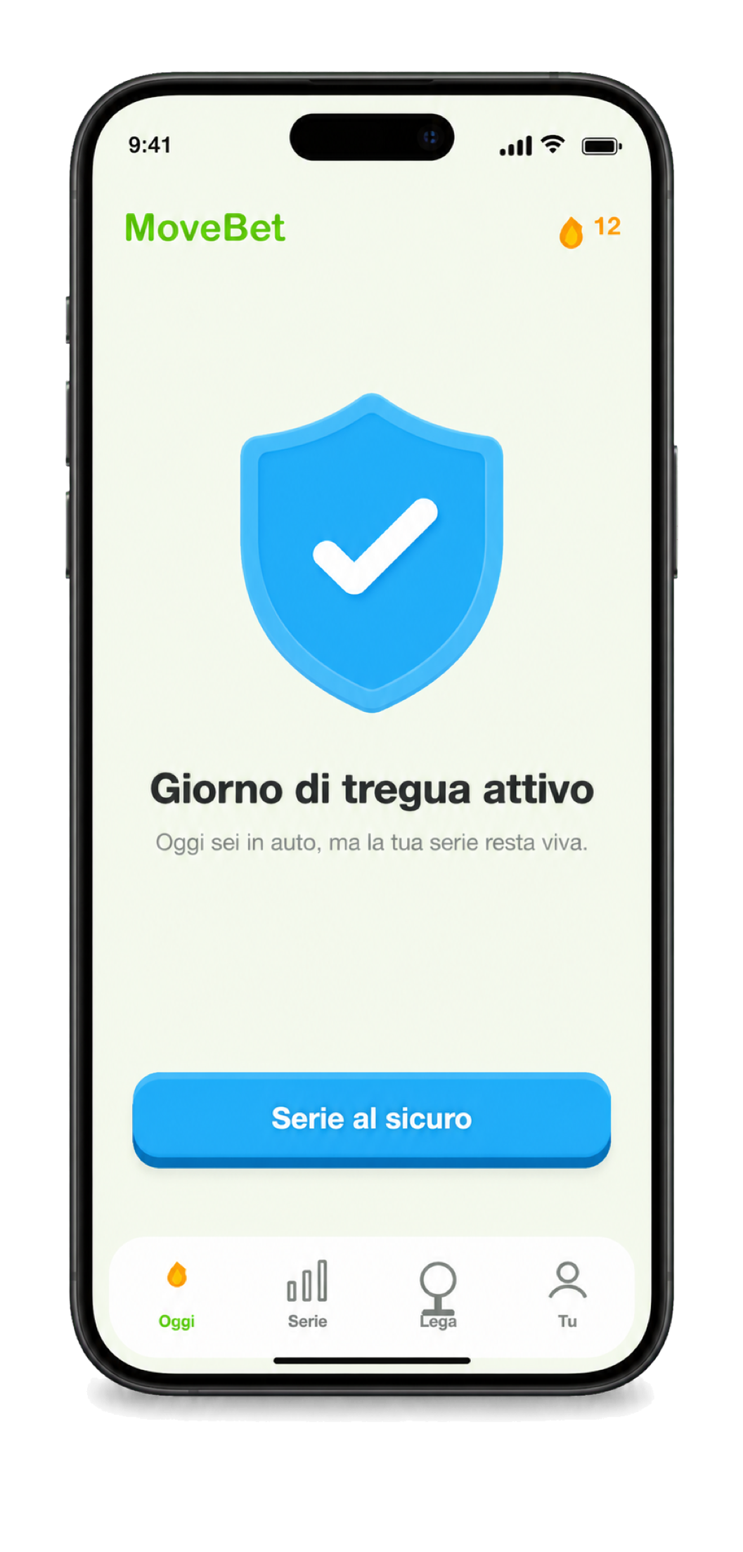 Schermata app MoveBet